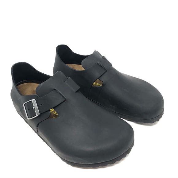 birkenstock london black oiled leather